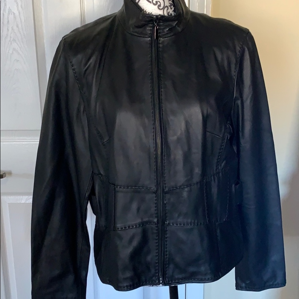 Nordstrom XL leather buttery soft jacket EUC